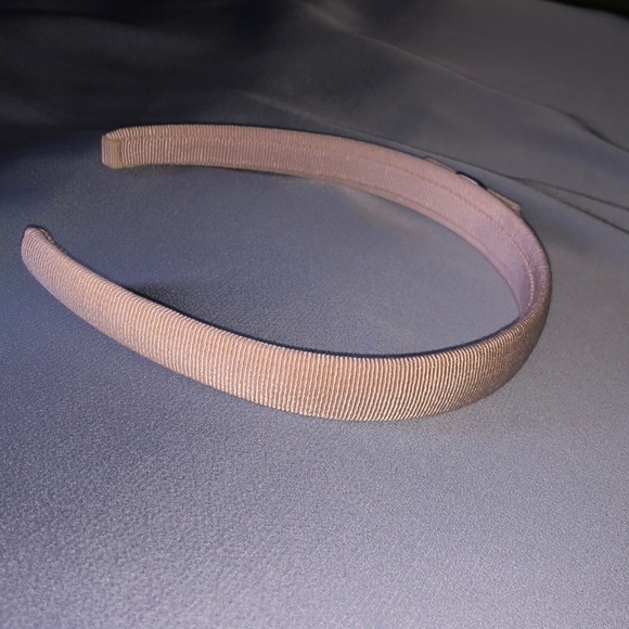 Salvatore Ferragamo Mini Vara Bow 1in Headband in Pink and Silvertone Hardware - Picture 2 of 7